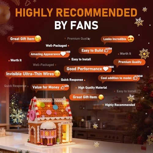 LED Light Set for Lego 40809 Holiday Gingerbread House - Easy Installation Hidden Wiring