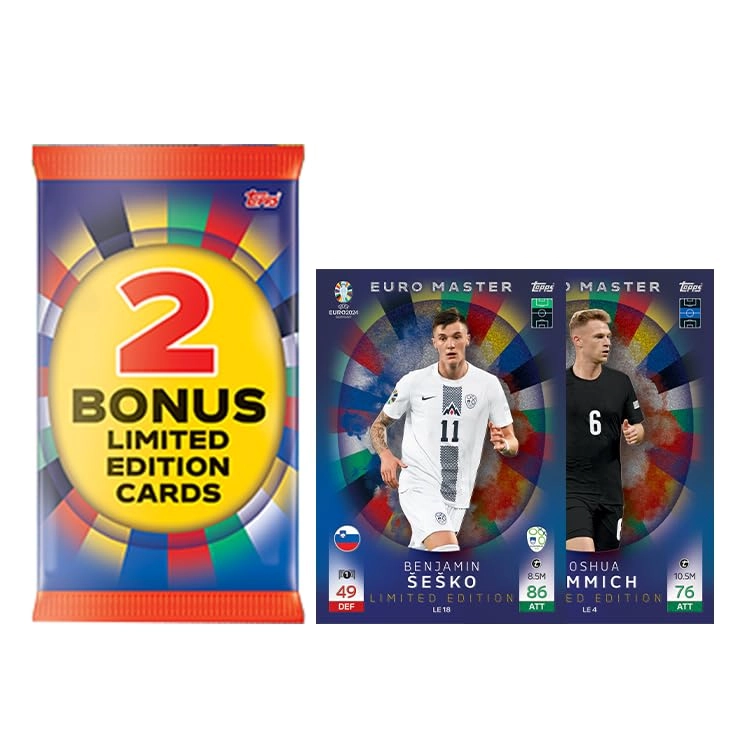 Euro 2024 Match Attax - 32pcs + 2pcs Limited Edition