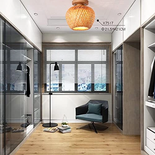 Bamboo Flush Ceiling Light