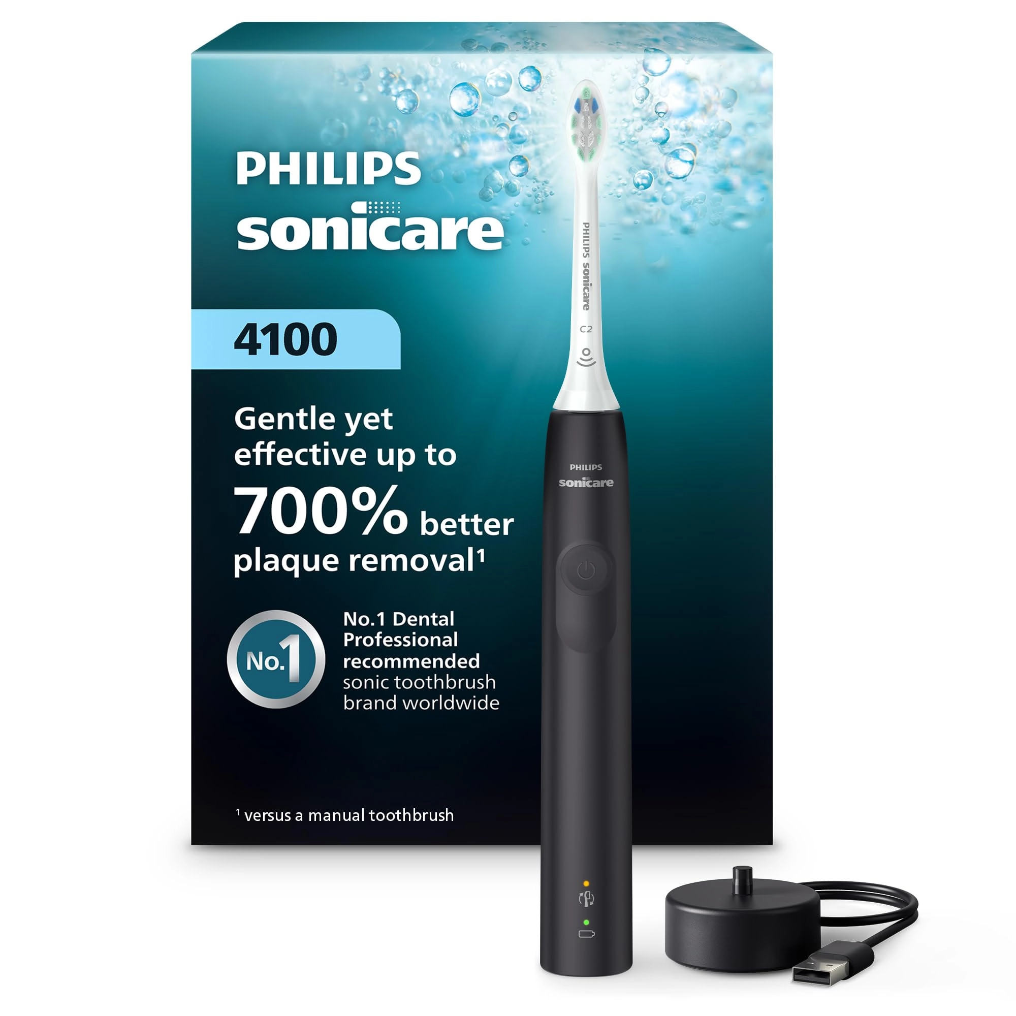 Philips Sonicare 4100 - Rechargeable Pressure Sensor 14-Day Battery Life