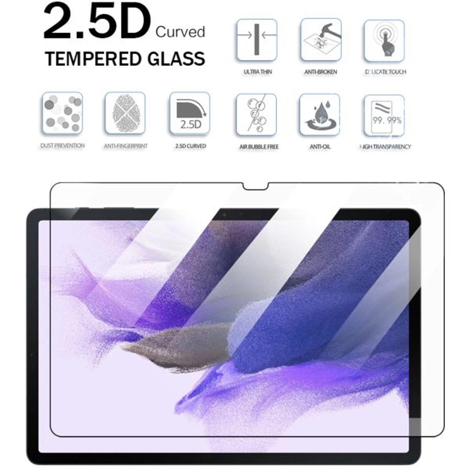 Trifold Case with Screen Protector for Galaxy Tab A7 Lite