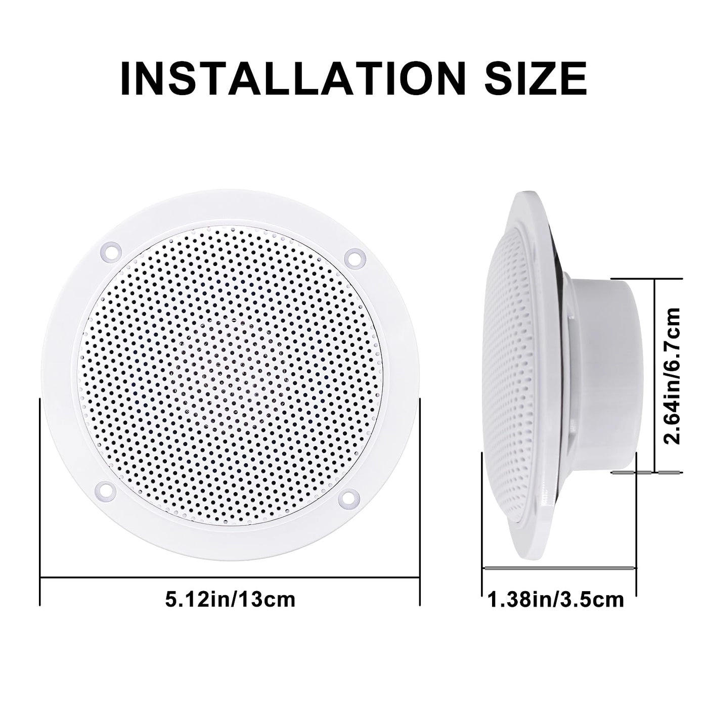 Marine Ceiling Flush Wall Mount Speakers - 4 Inches 160Watts