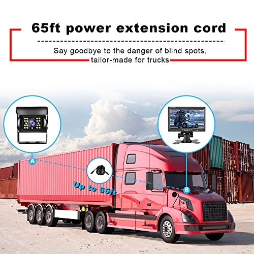 Backup Camera - 720P Night Vision + AHD Monitor - 7 inch Bluetooth