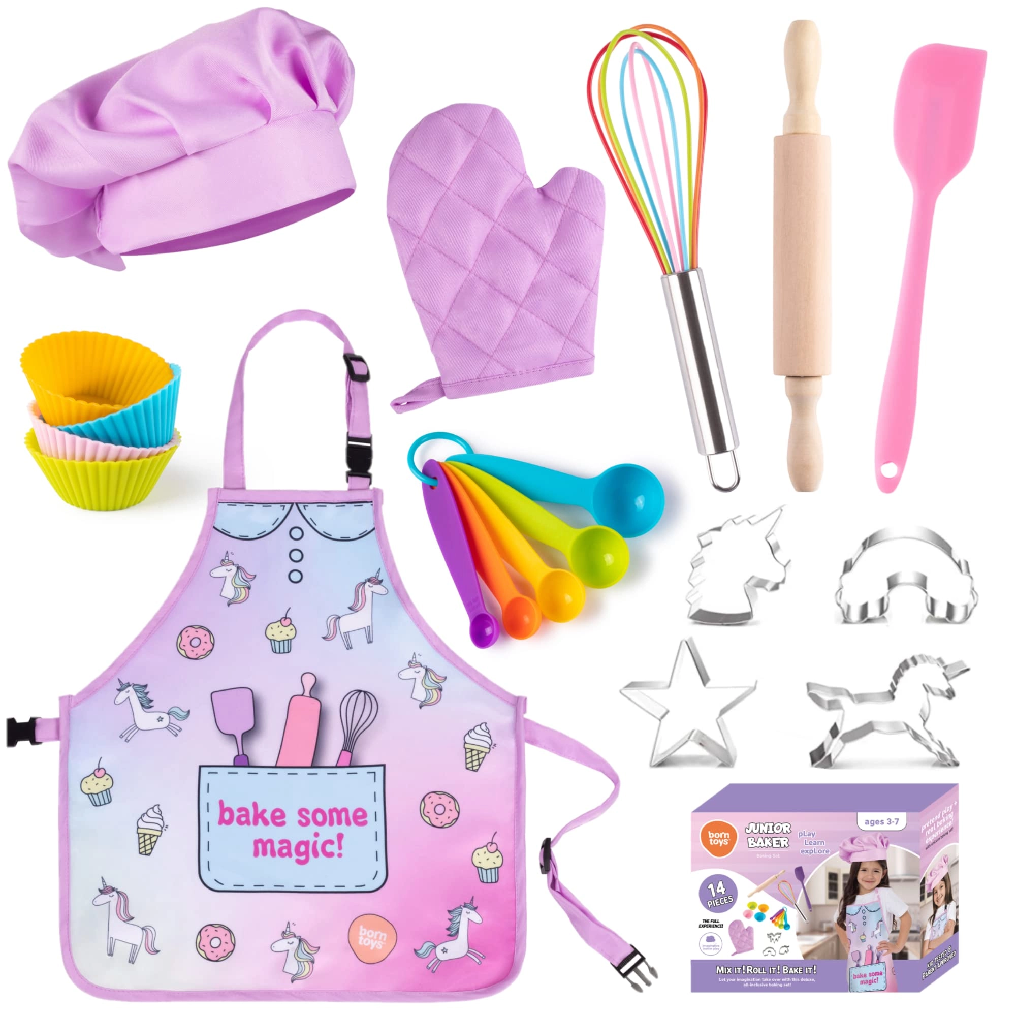 Born Toys Real Kids Baking Sets - Unicorn Apron