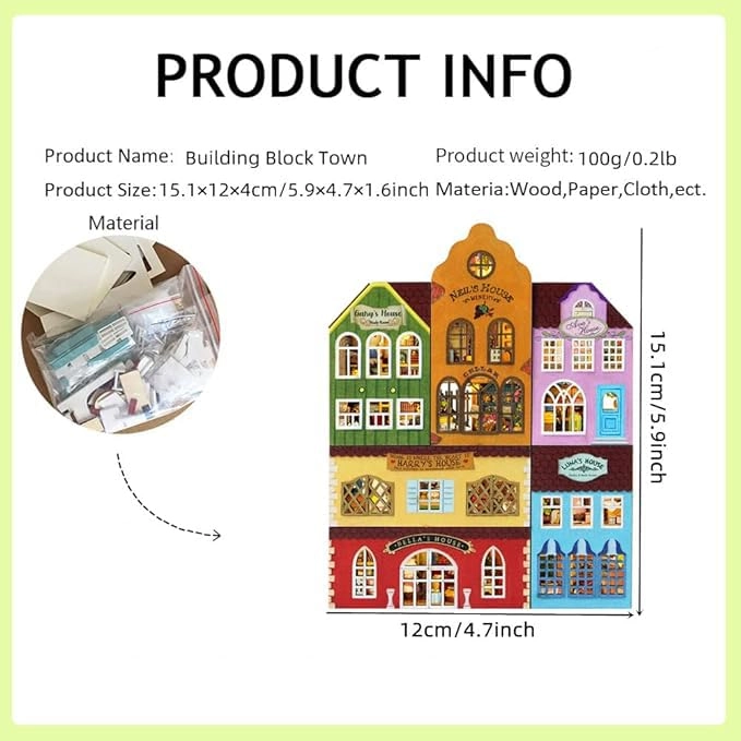 Miniature Wooden Dollhouse Furniture Kit - Creative Room 1:24