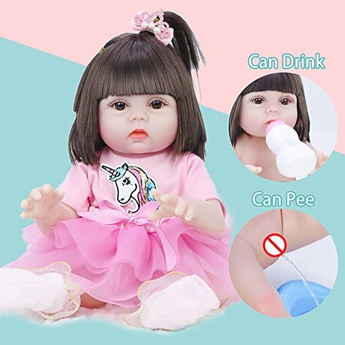 Reborn Baby Doll - 22 Inch Vinyl Brown Eyes