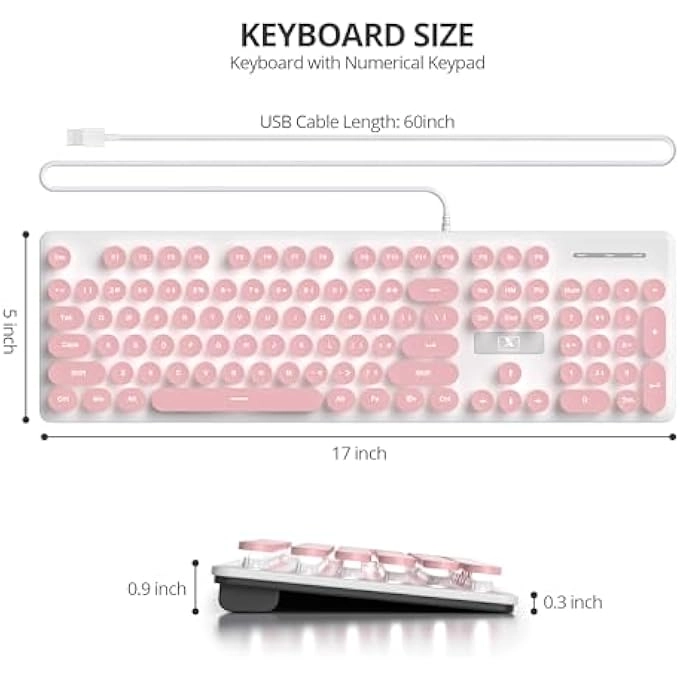 Ergonomic Wireless Rechargeable Bluetooth Keyboard - Wired/Wireless