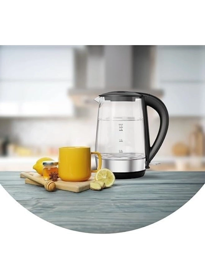 Glass Stainless Steel Electric Kettle