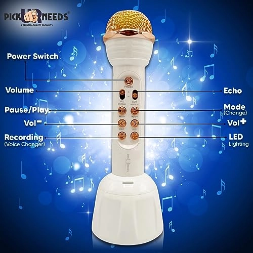 Karaoke Mic With Speaker with LED
