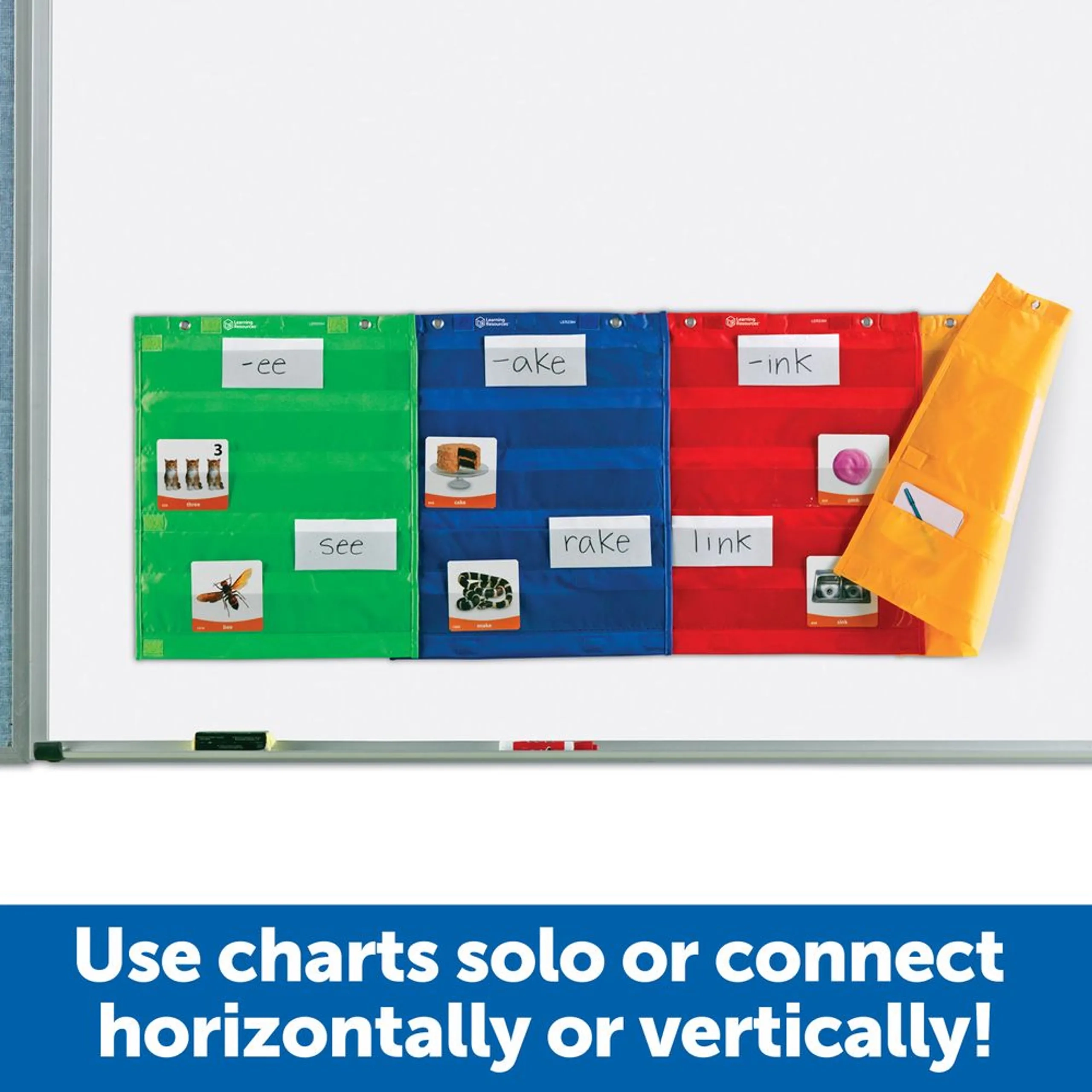Magnetic Pocket Chart Squares - Suitable for 5 years and above 4 pieces