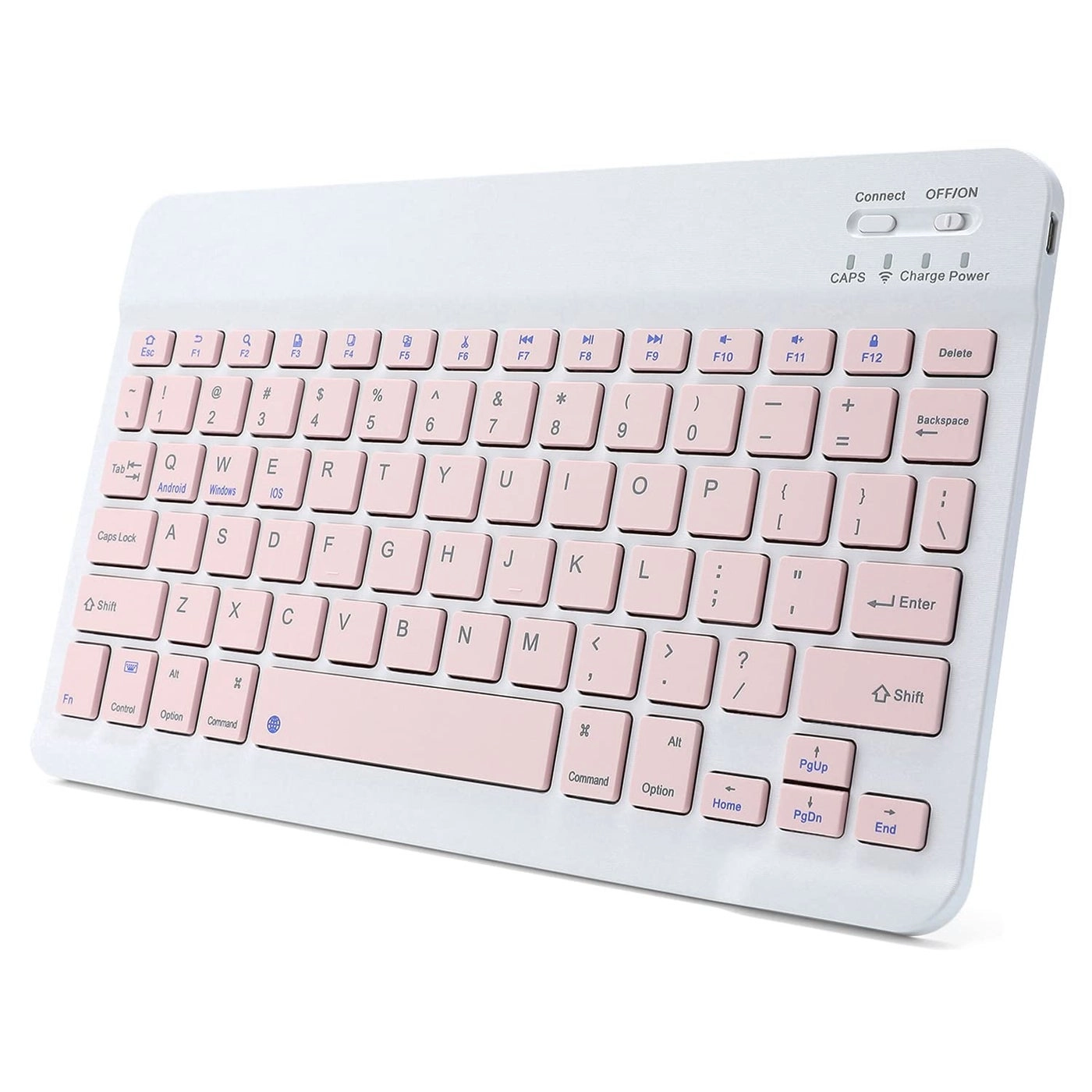 Acolarid Ultra-Slim Rechargeable Bluetooth Keyboard - for iPad A16 11th 10th Generation, iPad Pro iPad Air iPad mini iPhone, Android Samsung Galaxy Tablet Smartphone Cell Phone