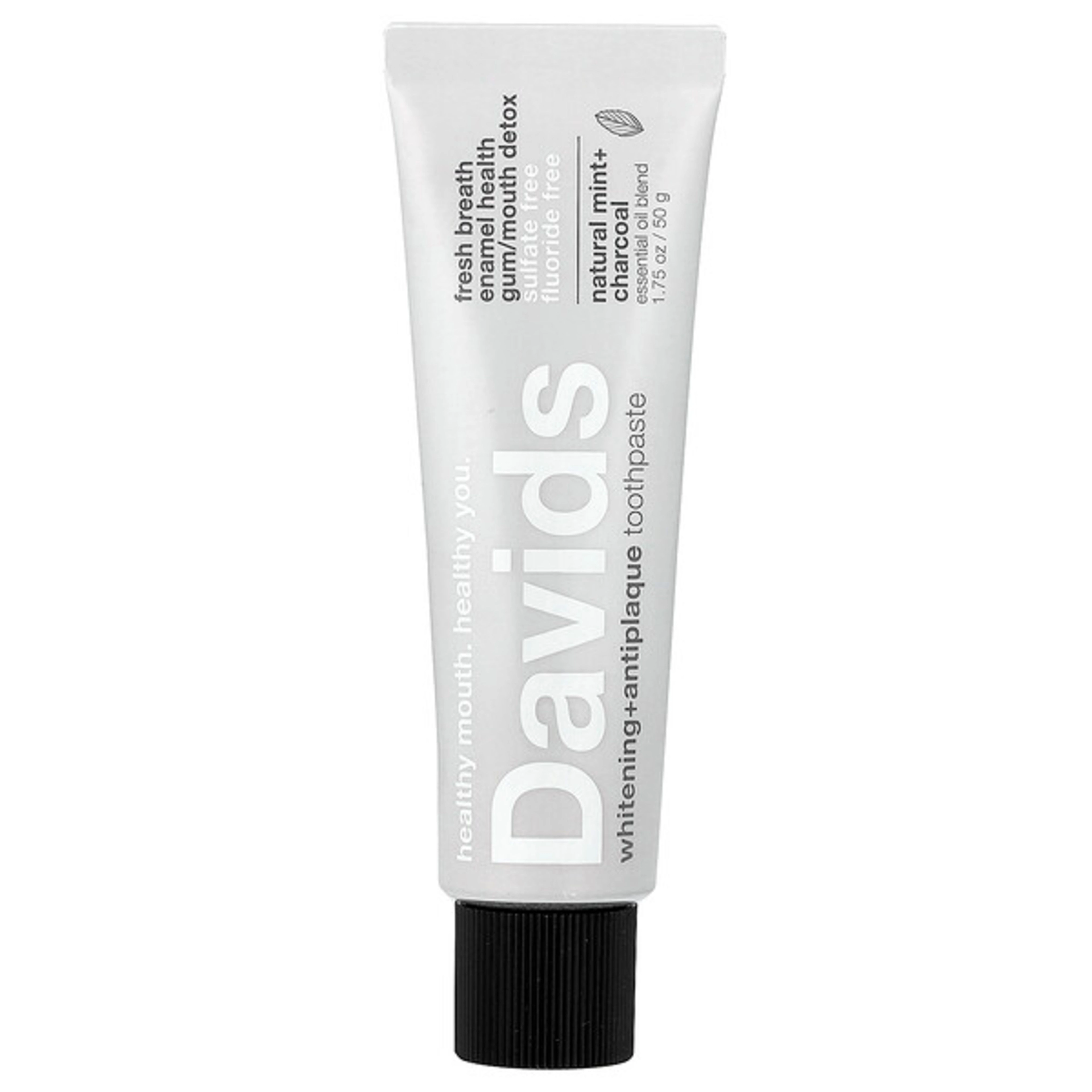 Davids Whitening Antiplaque Natural Mint Charcoal Toothpaste 50 g