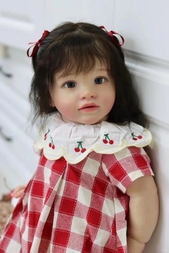 Pippa Reborn Baby Doll - 26 inch Cotton Vinyl Hand-rooted Curly Hair Ages 3+