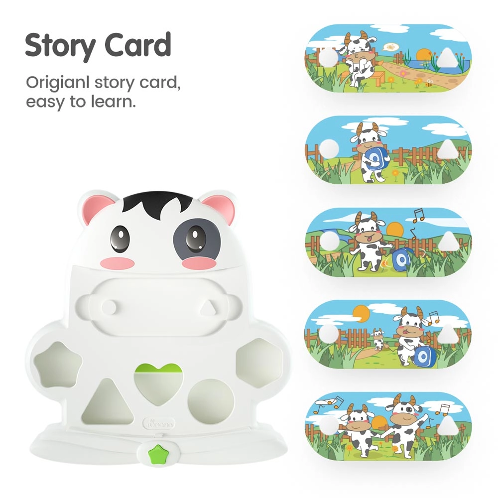 Cute Cow Multifunctional Plastic Electric Organ - 18 Suitable for 3 months & above