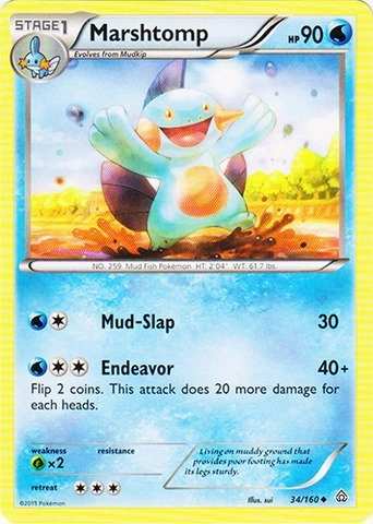 Pokemon USA, Inc. Marshtomp 34/160 - XY Primal Clash - 1pcs