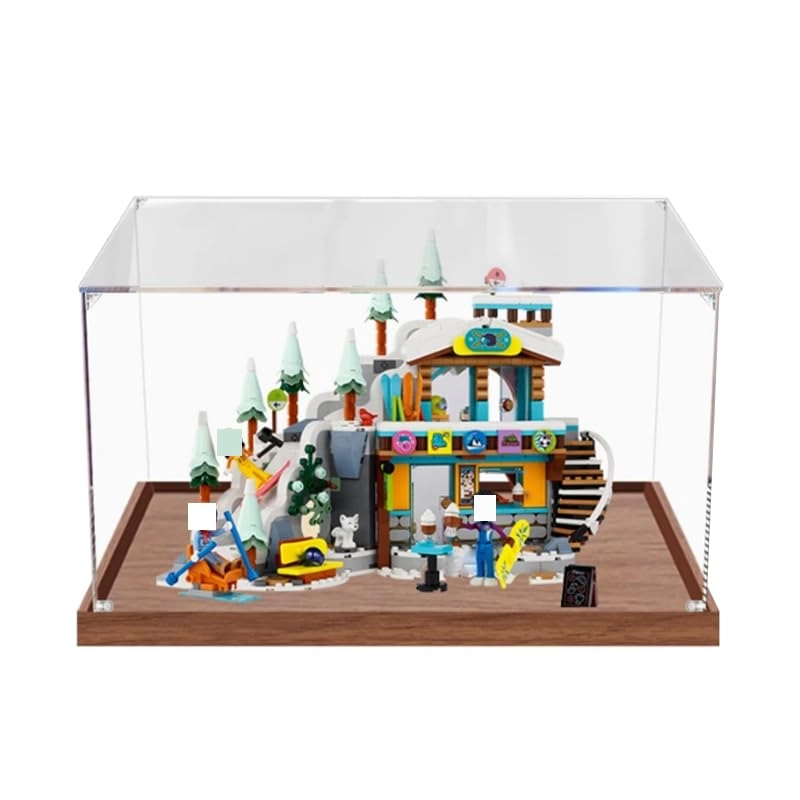 Lego Friends Display Case (41756) - 35x25x30cm Wood Bottom+background