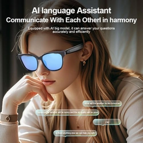 AI Translation Glasses - 100+ Languages Bluetooth V5.4 5 HOUR PLAYTIME
