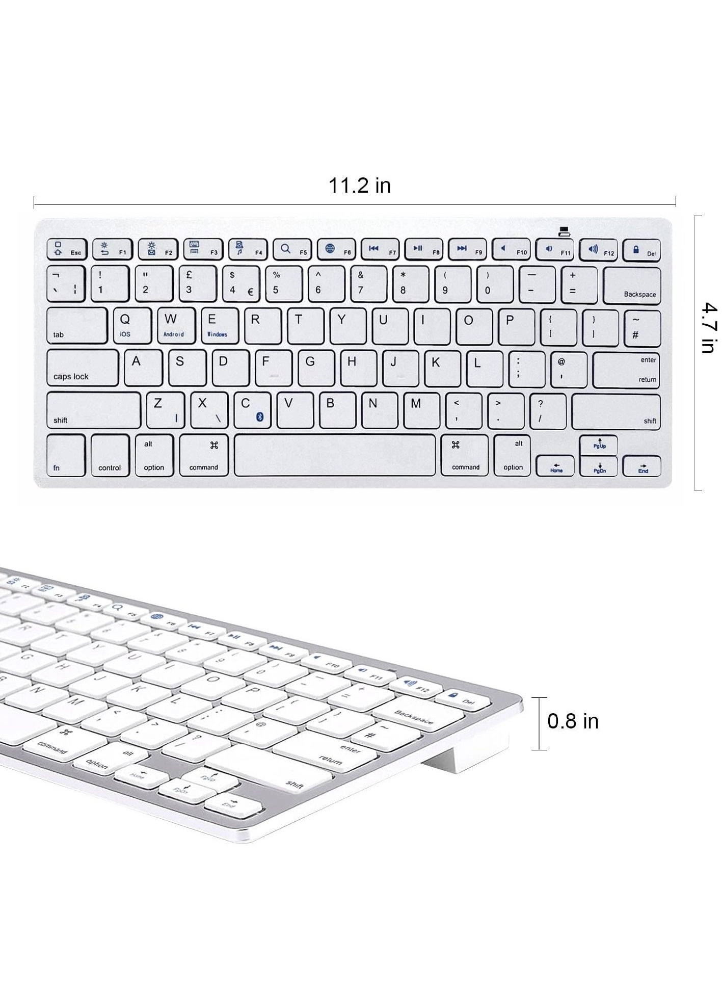 Wireless Bluetooth Keyboard - Full-size Wireless