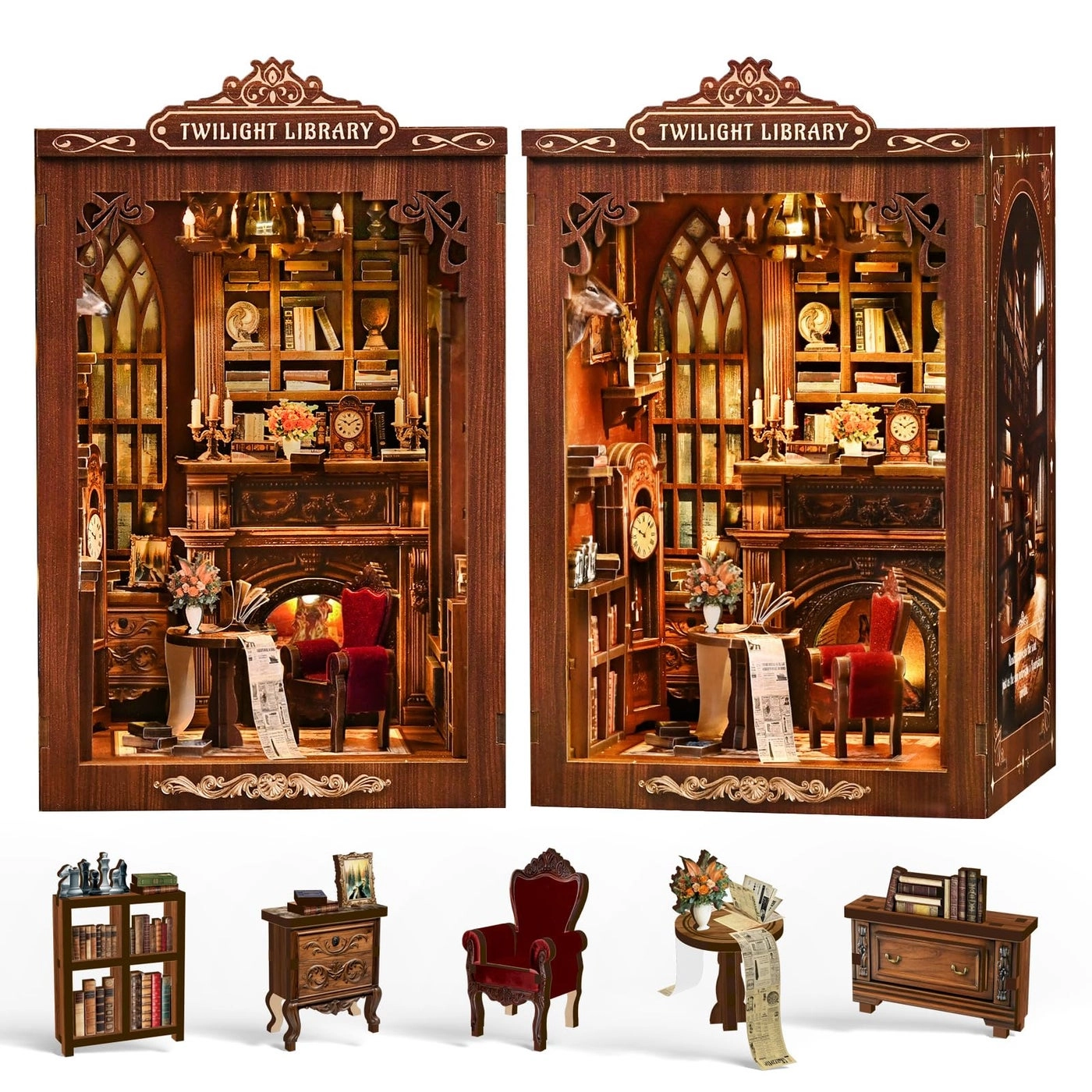 DIY Miniature Dollhouse Kit - 3D Wooden Dessert Bar