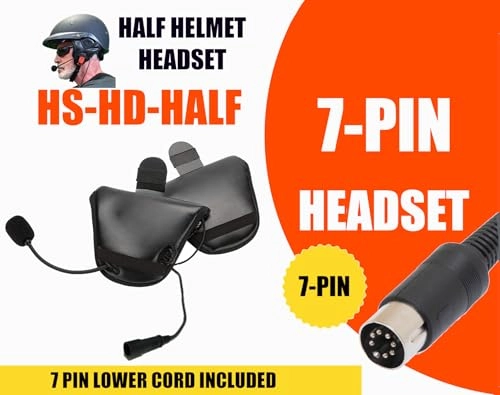 7-Pin Half Helmet Wired Headset