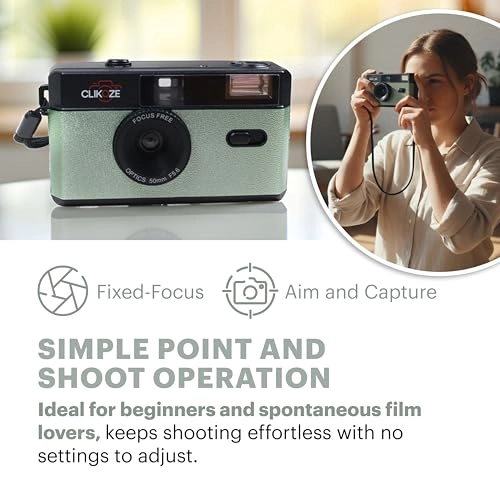 35mm Half-Frame Reloadable Film Camera - fixed-focus