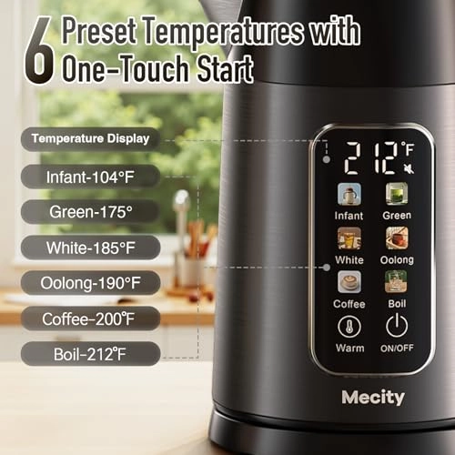 Touch Screen Temperature Control Electric Kettle