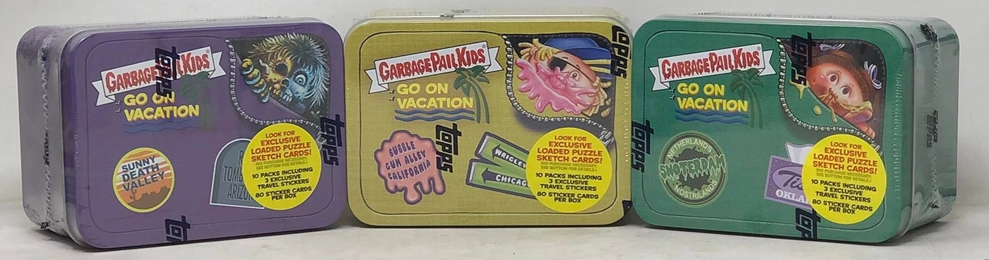 Garbage Pail Kids Go On Vaction Tins