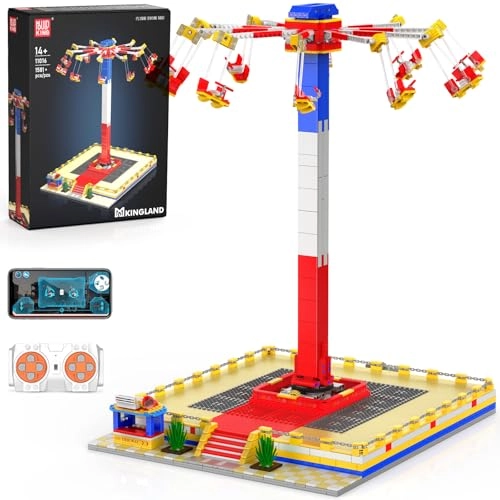 Amusement Park Building Set (11016) - 1581-Piece Motorized Rotating Swing Ride