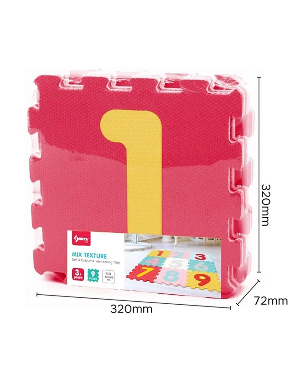 Mix Textured Numbers Puzzle Baby Mat - 3 +