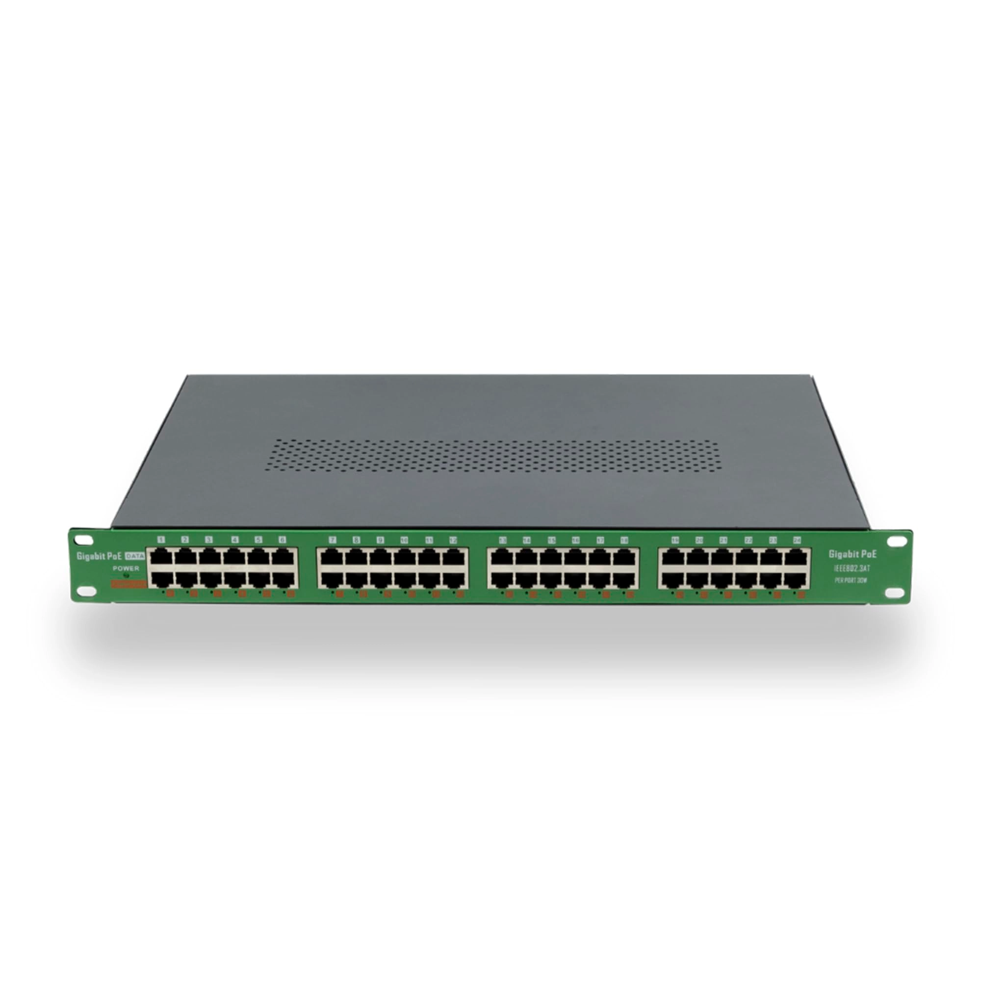 PoE Texas 24 Port PoE+ Injector - 48-56 Volt 30 Watt 24 IEEE 802.3at 10/100/1000 Gigabit 700 Watt