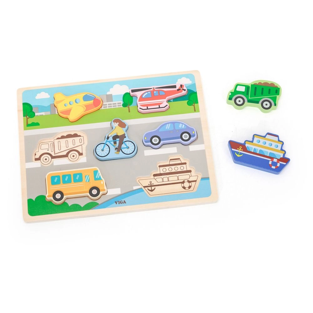 Modes Of Transport Block Puzzle - Suitable for 18 months and above 7 pieces