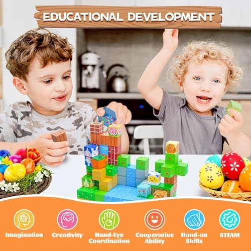 Magnetic Blocks - Volcano & Dinosaur 120 pcs