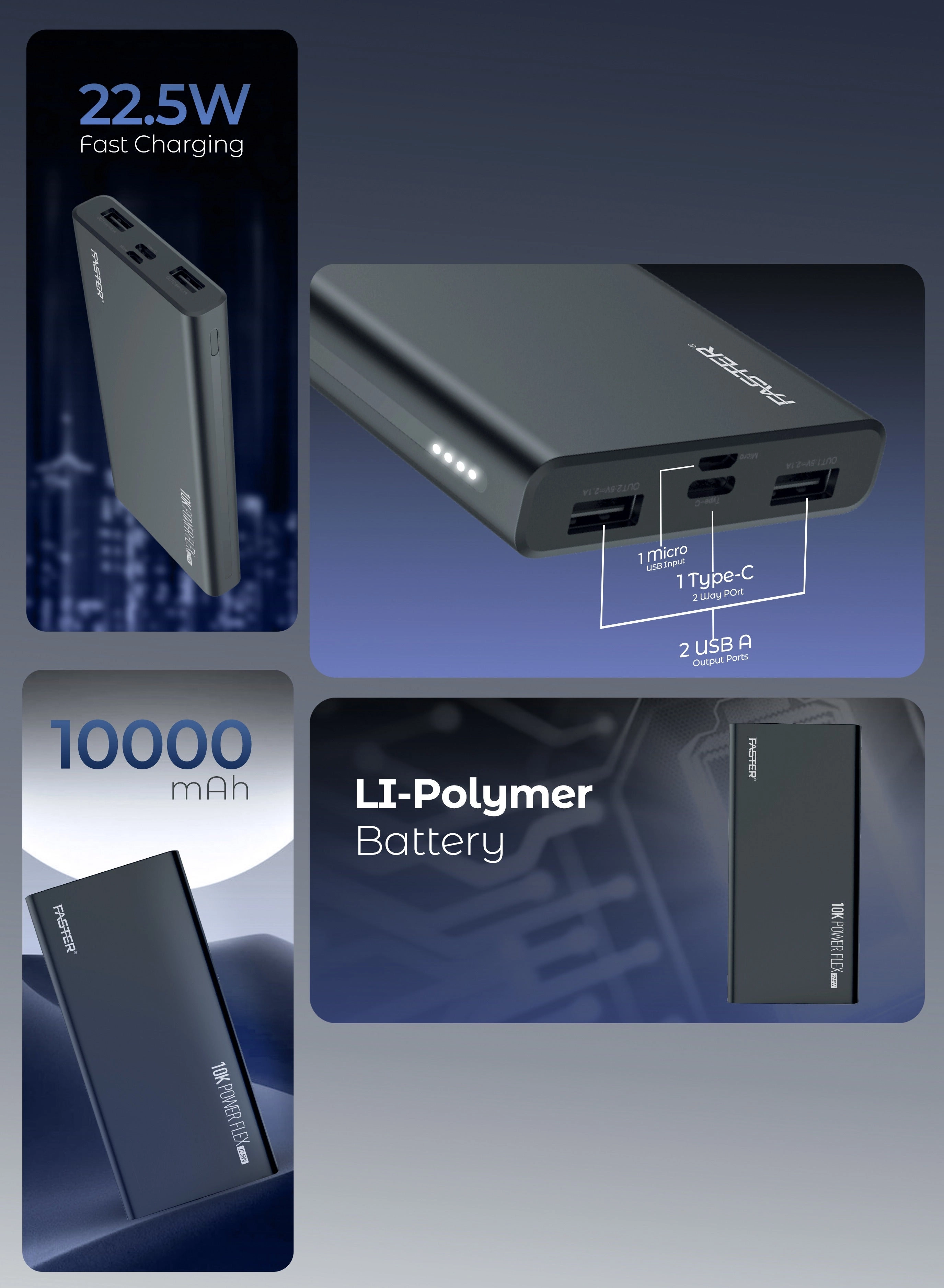 J11 Pro - 10000 mAh 22.5 Watt