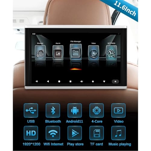 Car Headrest Video Player - 11.6-inch