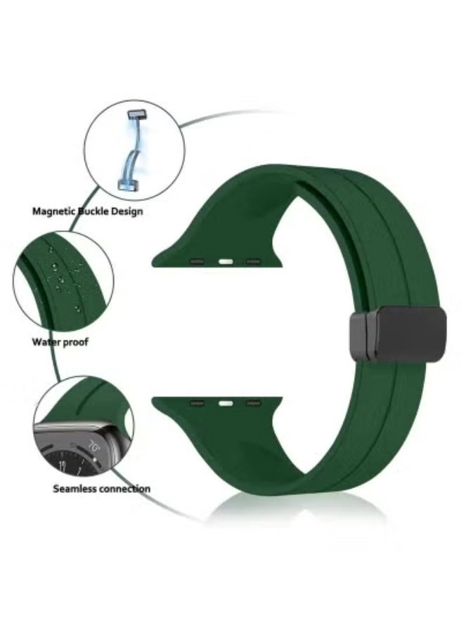 Silicone Sport Watch Band for Apple Watch (45mm/49mm, Series 7/8/9 & Ultra) - green