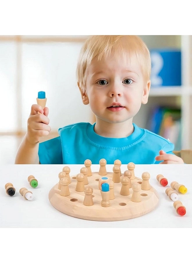 Memory Chess - Wooden Color Matching