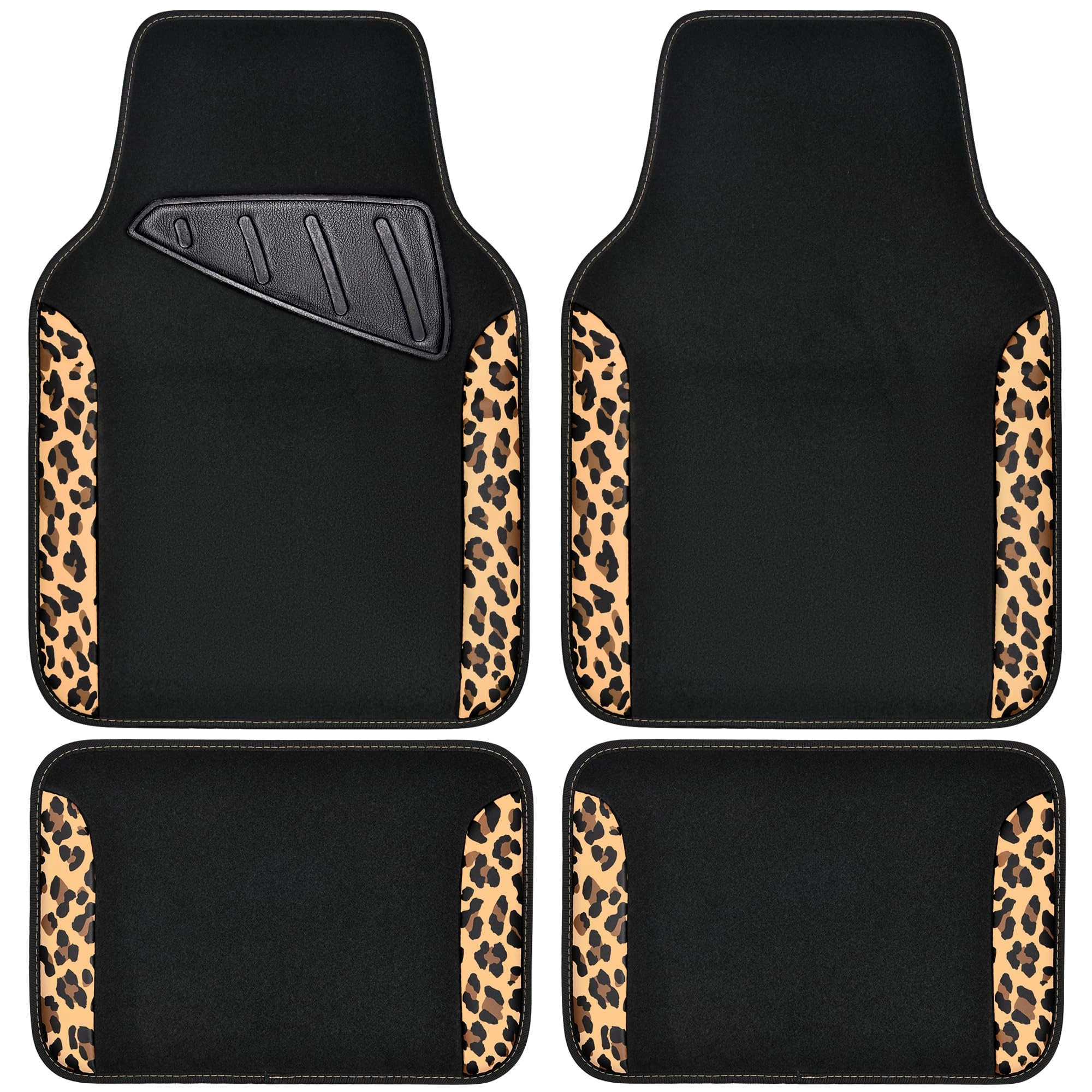 Jelly Waterproof Universal Fit Car Floor Mats - Pink Leather