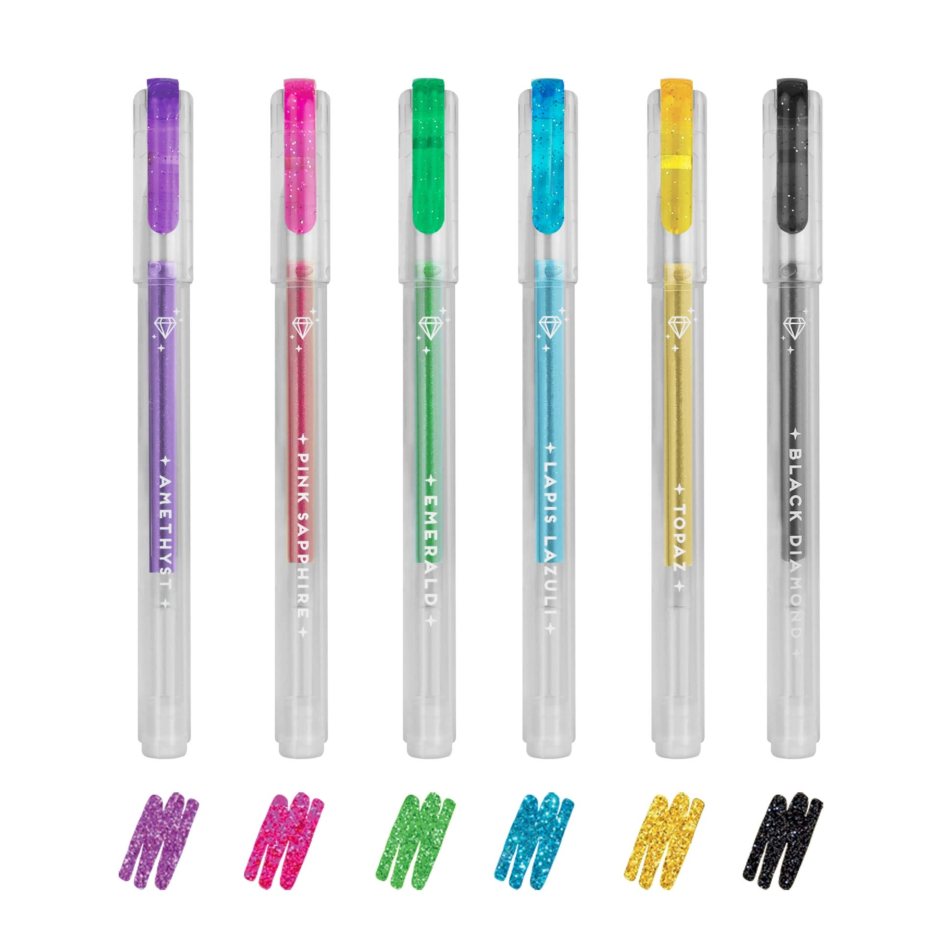 Legami Set of 6 Mini Glitter Gel Pens - 6.0 Count 1 mm