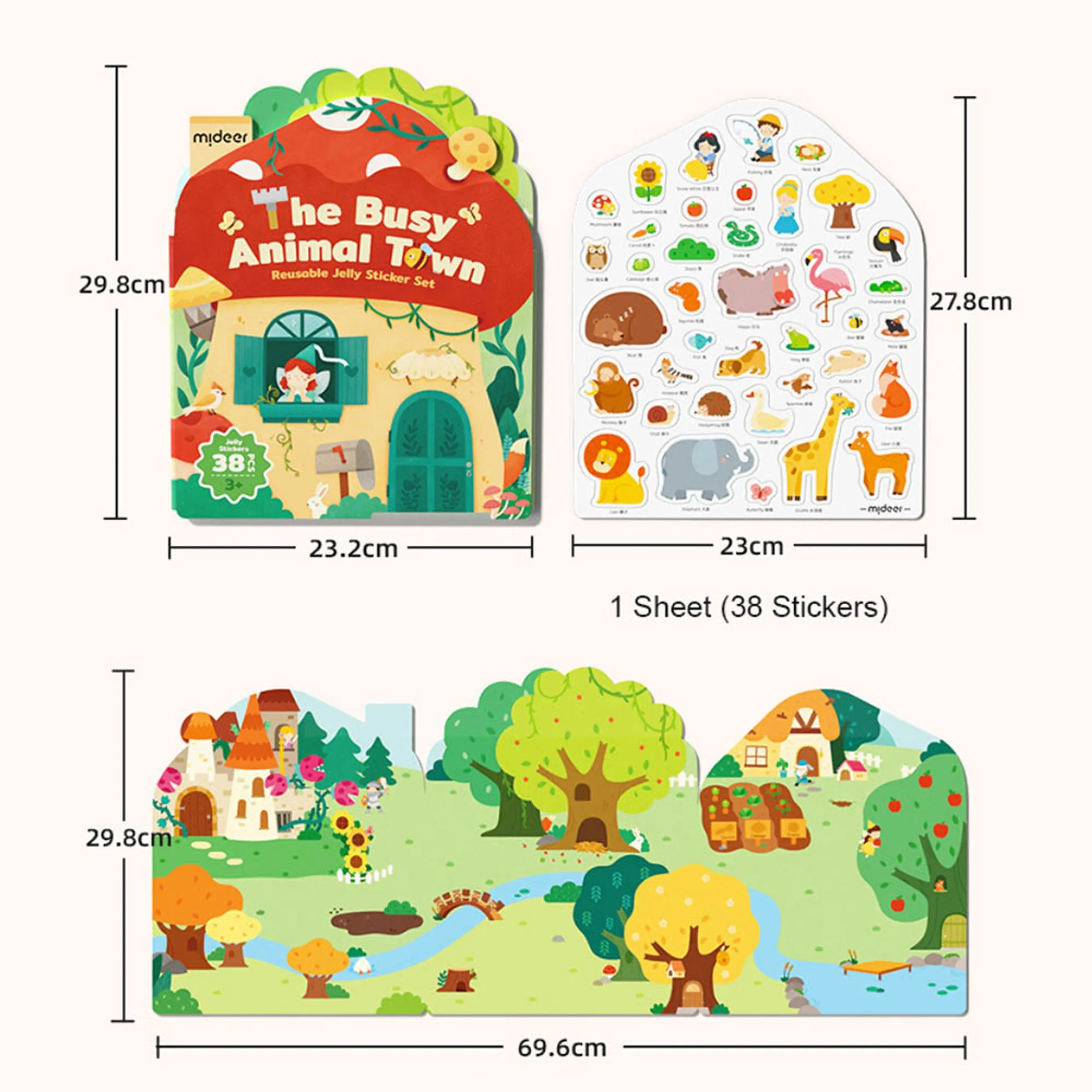 Animal Town Reusable Sticker Pad