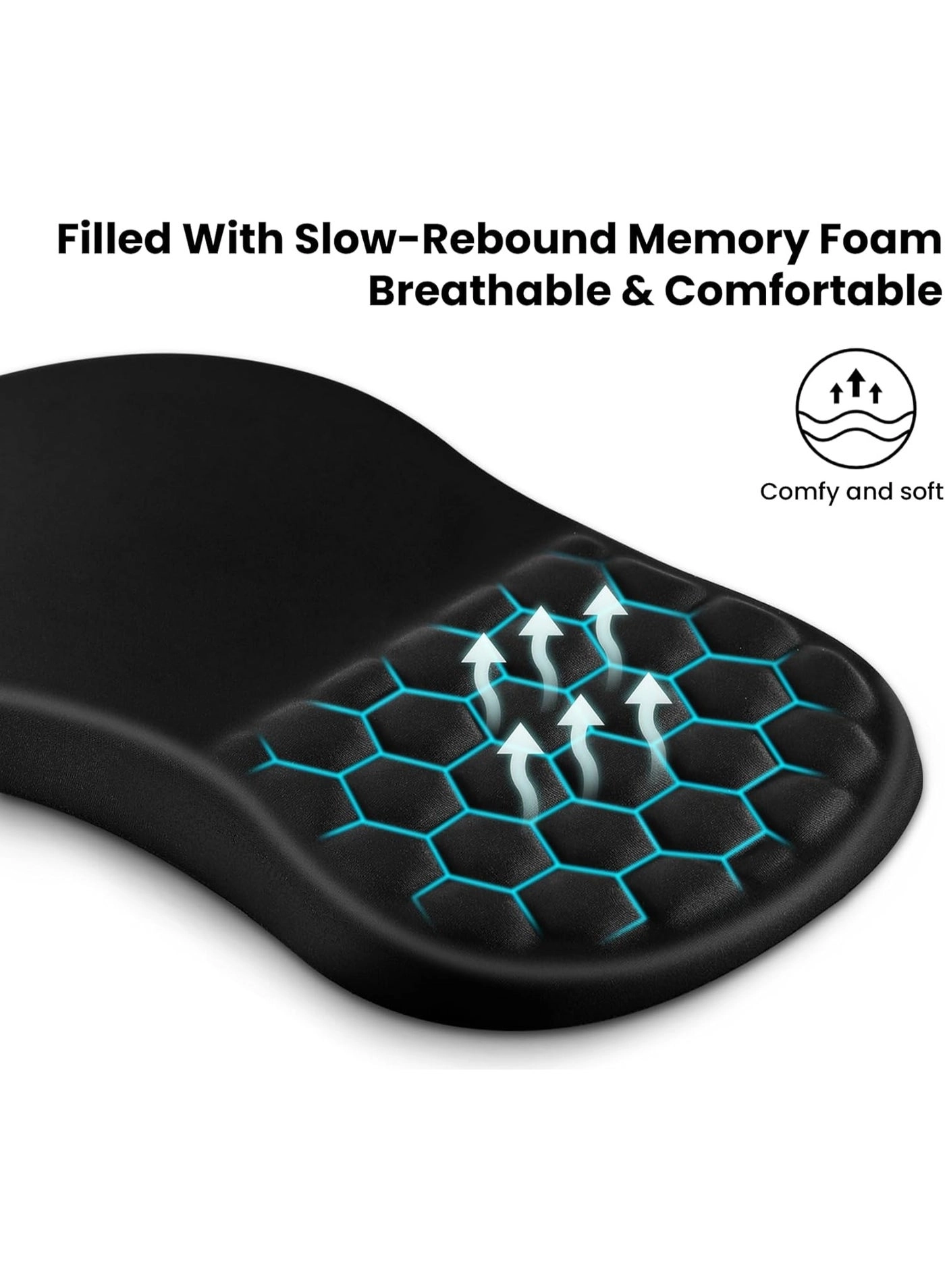 Wrist Support LYCRA Ergonomic Mouse Pad - 30x20 cm