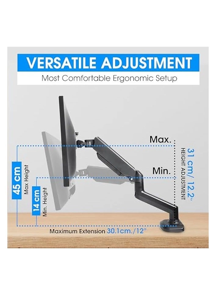 Monitor Mount Arm - Single 20 to 32 inches 75x75mm and 100x100mm