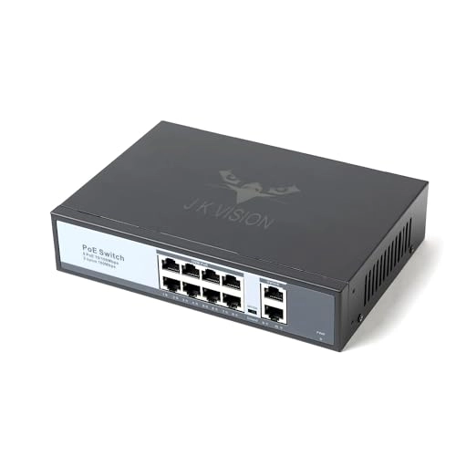 CCTV IP Camera - 5MP 8 Dome + NVR - 10 Channel + POE Switch - 8 Port + Hard Disk - 1TB + Cat6 Cable + RJ45 Connector - 16