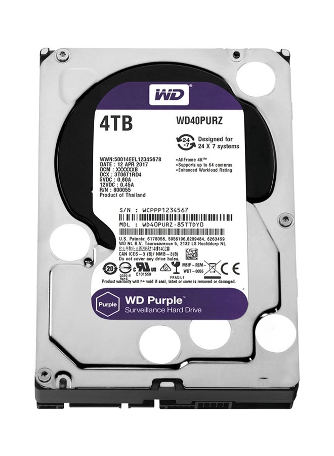 PUR 3.5" 5400rpm 64MB SATA 6Gb/s (WD40PURZ) - 4TB