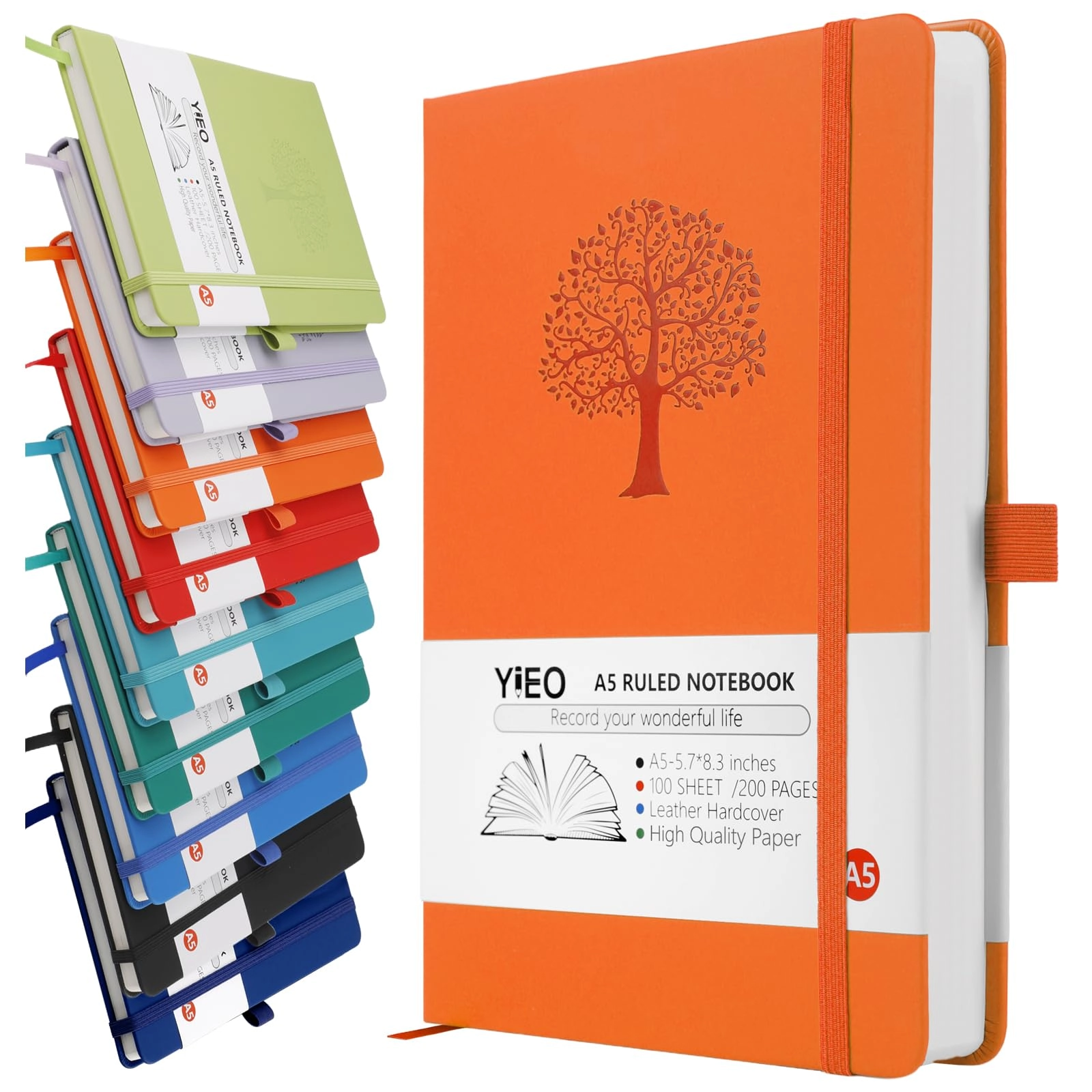 Journal Notebook A5 Hardcover - Lined 200 Pages