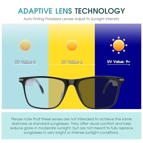 Smart Glasses - Auto Power On/Off Bluetooth UV400/Blue Light Protection