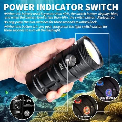 Turbo S Diving Flashlight Rechargeable (10000lm)