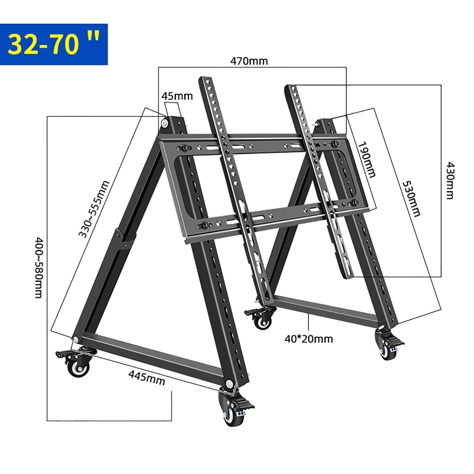 TV Floor Stand - 75kg 32-70 inch