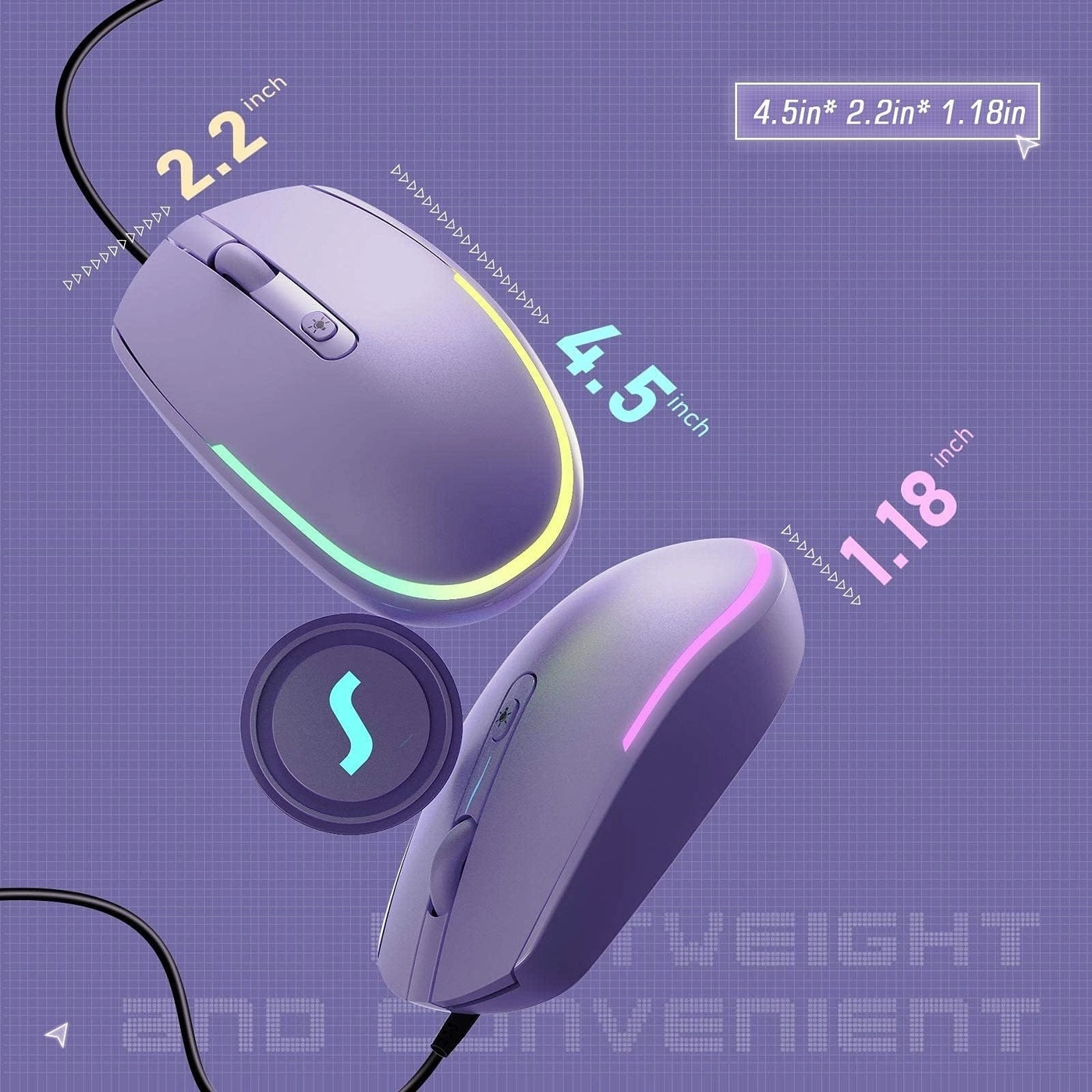 Wired LED RGB Backlit Mouse - USB