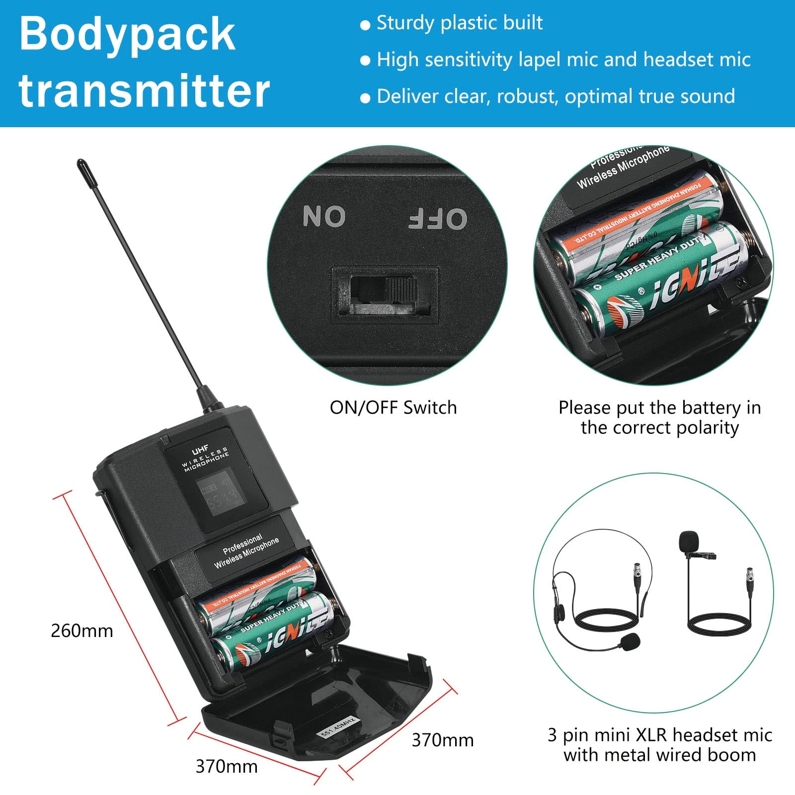 MK240-2 - 2 handheld 2 lavalier UHF