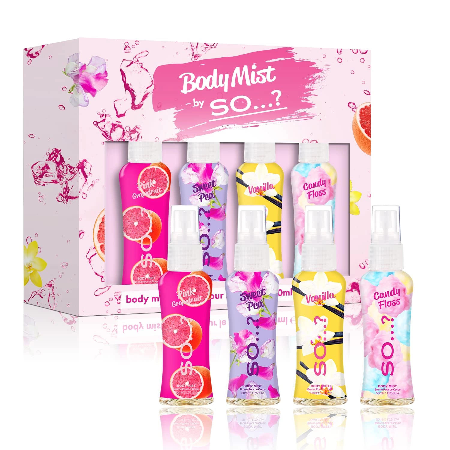 Incos Ltd Mini Mist - 4x50ml Red Velvet Vanilla Candy Floss Sweet Pea
